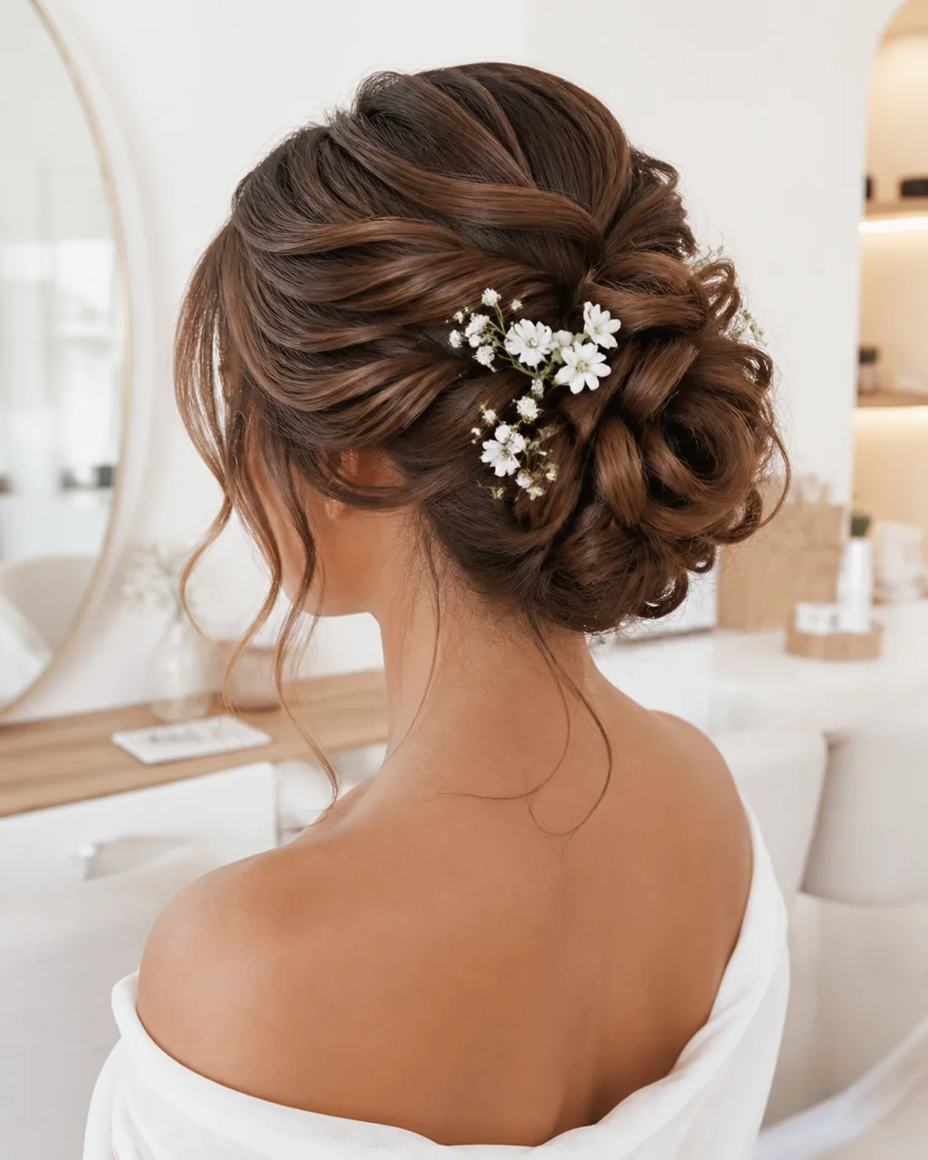 An elegant bridal updo