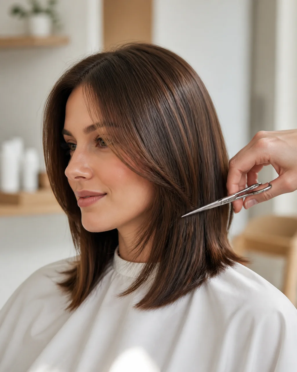 Multi-tonal warm brunette colour